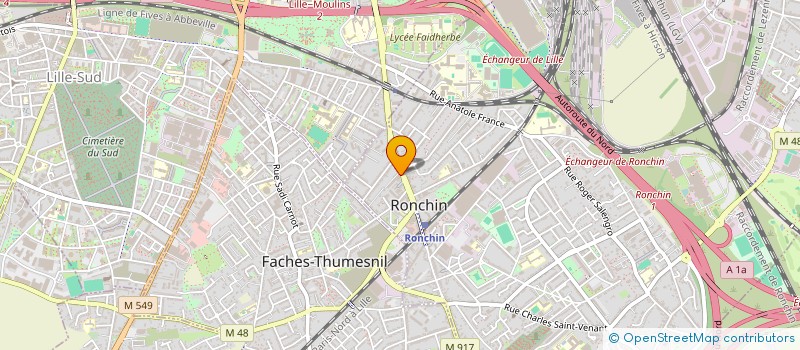 localisation de l'entreprise MONSIEUR LUDOVIC DECLERCQ  RONCHIN