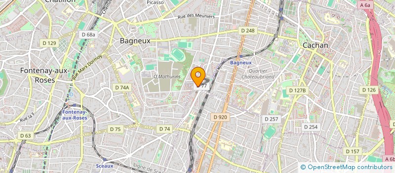 localisation de l'entreprise MONSIEUR LUDOVIC DELGRANGE à BAGNEUX