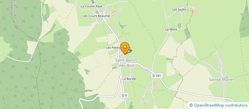 localisation de l'entreprise MONSIEUR LUDOVIC DELIN à ST BENIN DES BOIS
