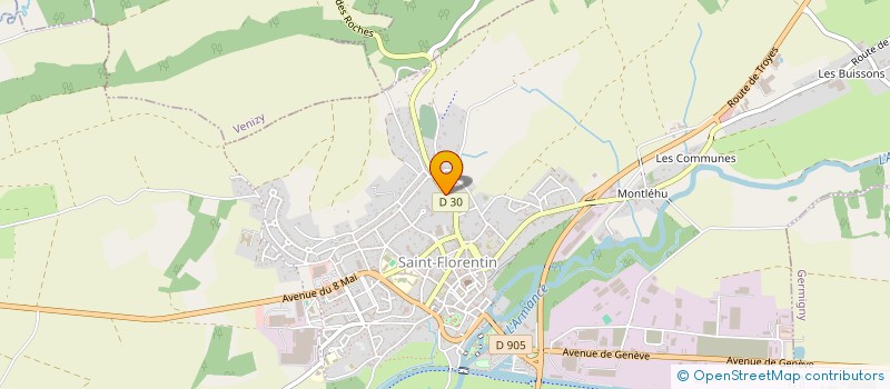 localisation de l'entreprise MONSIEUR LUDOVIC DERAY  SAINT-FLORENTIN