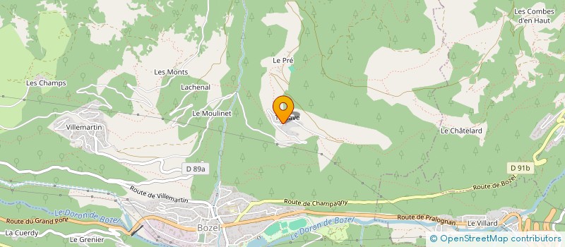 localisation de l'entreprise MONSIEUR LUDOVIC DEVERGNES  CHAMPAGNY-EN-VANOISE