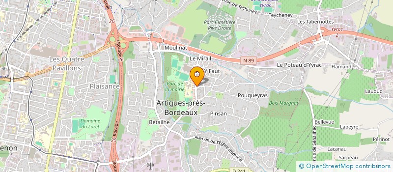 localisation de l'entreprise MONSIEUR LUDOVIC DUBOIS à ARTIGUES-PRES-BORDEAUX