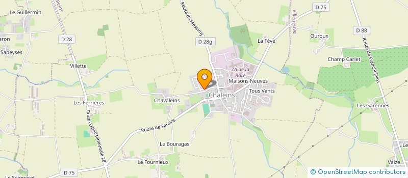 localisation de l'entreprise MONSIEUR LUDOVIC DUPRE à CHALEINS
