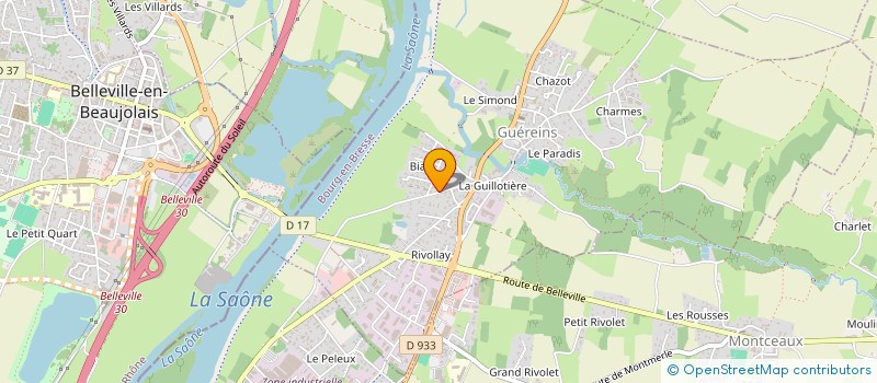 localisation de l'entreprise MONSIEUR LUDOVIC DURAND  GUEREINS