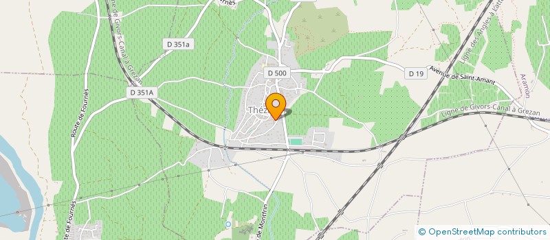 localisation de l'entreprise MONSIEUR LUDOVIC DURAND  THEZIERS