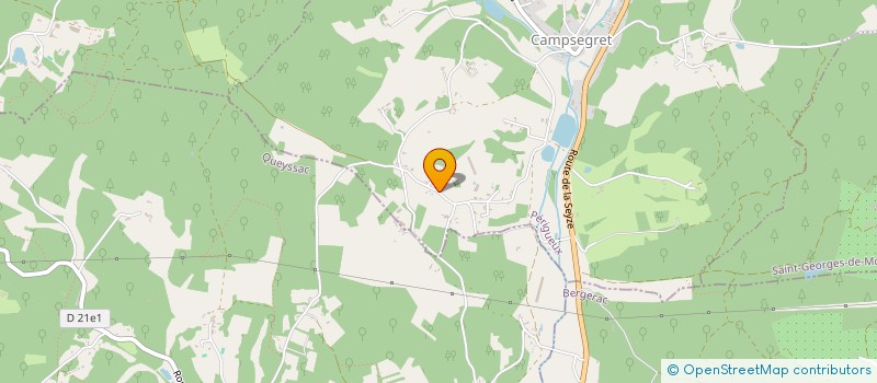 localisation de l'entreprise MONSIEUR LUDOVIC DURIN  CAMPSEGRET