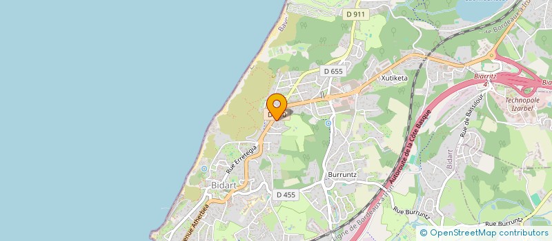 localisation de l'entreprise MONSIEUR LUDOVIC DUSSARRAT  BIDART