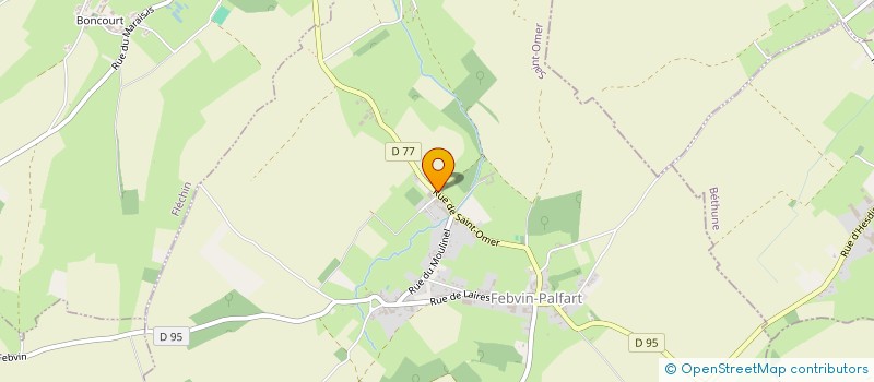 localisation de l'entreprise MONSIEUR LUDOVIC DUVAL  FEBVIN-PALFART