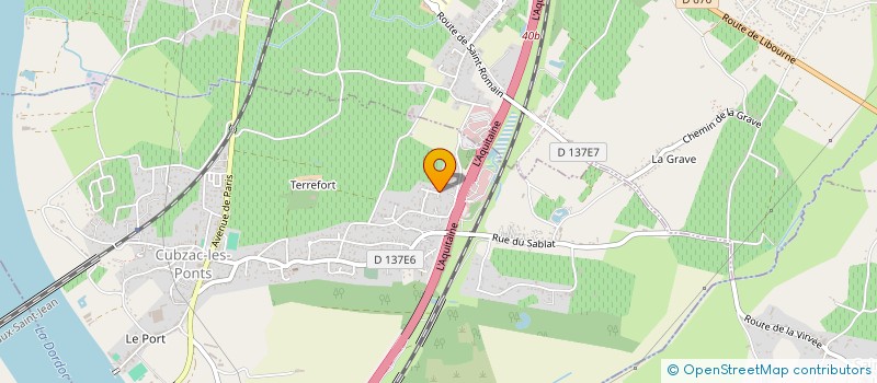 localisation de l'entreprise MONSIEUR LUDOVIC EYRAUD  CUBZAC-LES-PONTS