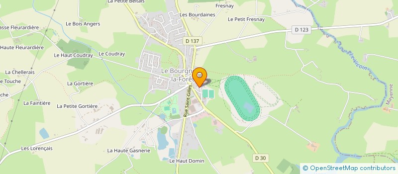 localisation de l'entreprise MONSIEUR LUDOVIC FAVRELIERE  LE BOURGNEUF-LA-FORET