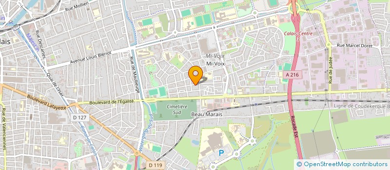 localisation de l'entreprise MONSIEUR LUDOVIC FONTAINE  CALAIS