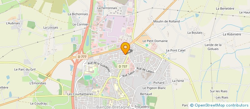 localisation de l'entreprise MONSIEUR LUDOVIC GAUVIN  BAIN-DE-BRETAGNE