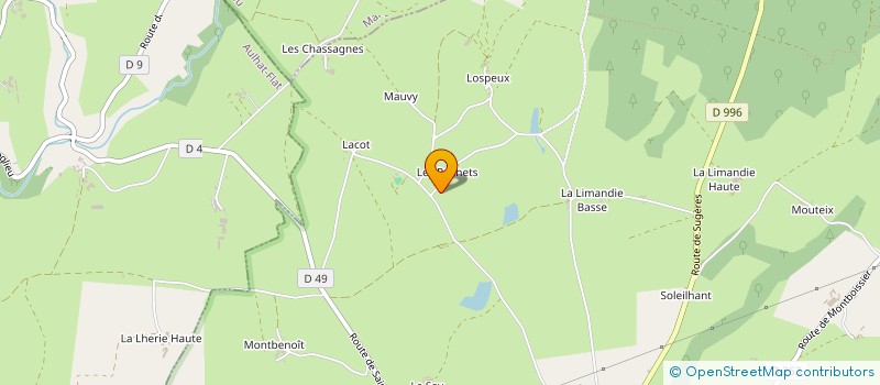 localisation de l'entreprise MONSIEUR LUDOVIC GILBERT  SAUXILLANGES