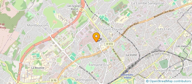 localisation de l'entreprise MONSIEUR LUDOVIC GODARD  BESANCON