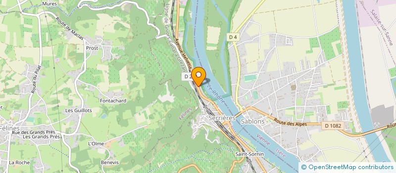 localisation de l'entreprise MONSIEUR LUDOVIC GRATESSOLLE  SERRIERES