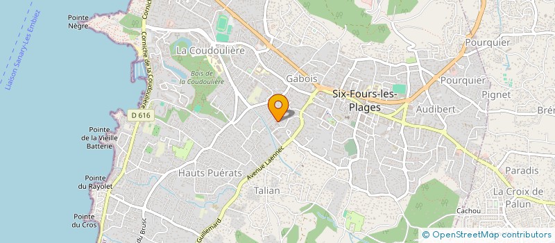 localisation de l'entreprise MONSIEUR LUDOVIC GRATIAN à SIX-FOURS-LES-PLAGES