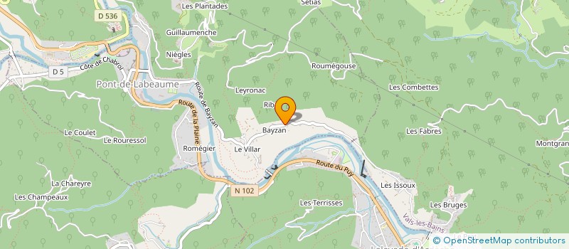 localisation de l'entreprise MONSIEUR LUDOVIC GREAUD  PONT-DE-LABEAUME