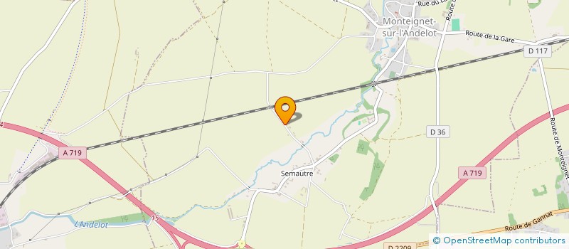 localisation de l'entreprise MONSIEUR LUDOVIC HENRY  MONTEIGNET-SUR-L'ANDELOT