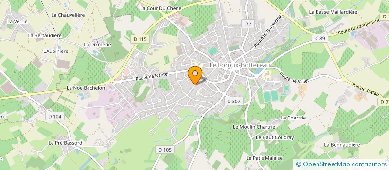 localisation de l'entreprise MONSIEUR LUDOVIC HERVE à LE LOROUX-BOTTEREAU