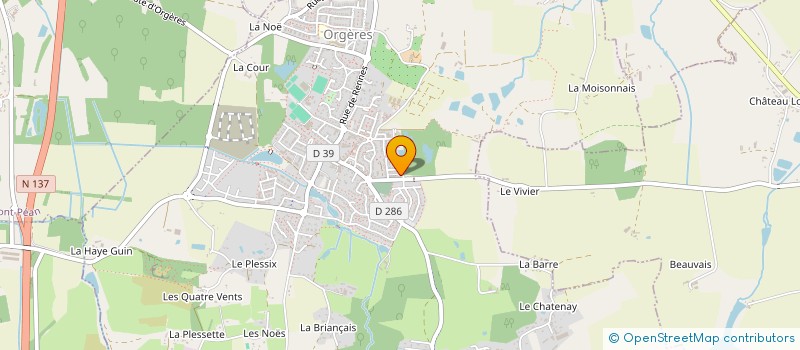 localisation de l'entreprise MONSIEUR LUDOVIC HETET  ORGERES