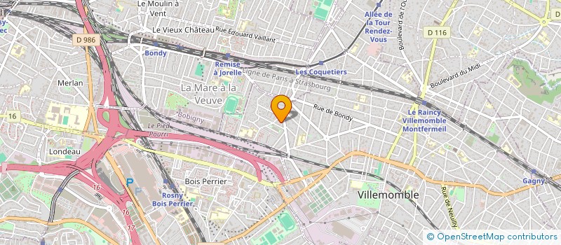 localisation de l'entreprise MONSIEUR LUDOVIC HILARION-BALLON à VILLEMOMBLE