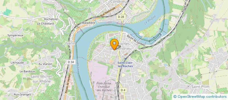 localisation de l'entreprise MONSIEUR LUDOVIC HOSPICE  LES ROCHES-DE-CONDRIEU