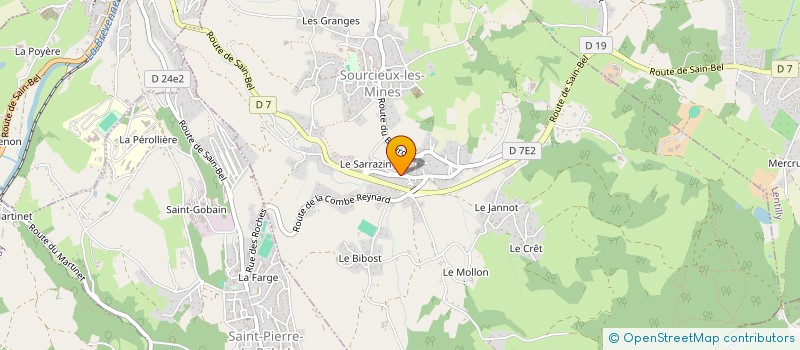 localisation de l'entreprise MONSIEUR LUDOVIC JACQUEMETTON  SOURCIEUX-LES-MINES