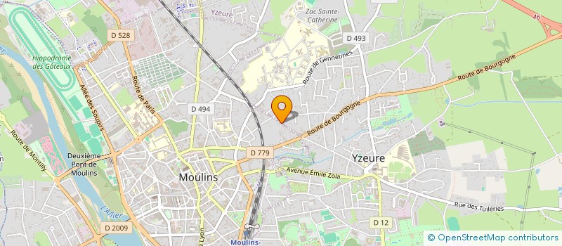 localisation de l'entreprise MONSIEUR LUDOVIC JAMOT à YZEURE
