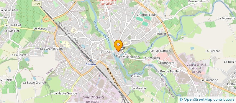 localisation de l'entreprise MONSIEUR LUDOVIC JAUNATRE à CLISSON