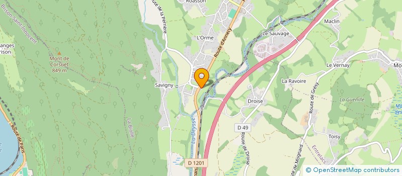 localisation de l'entreprise MONSIEUR LUDOVIC JEANDET  LA BIOLLE