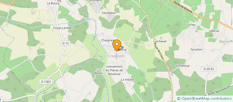 localisation de l'entreprise MONSIEUR LUDOVIC LABARTHE  CROIGNON