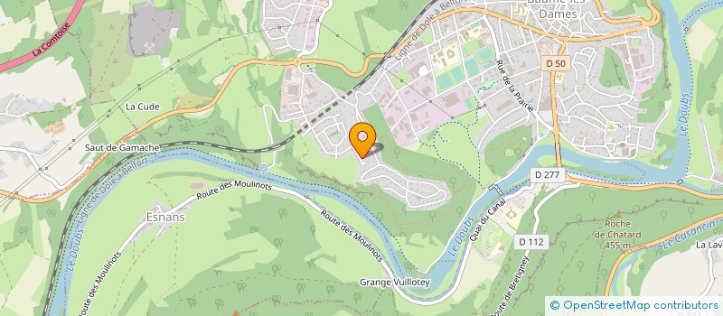 localisation de l'entreprise MONSIEUR LUDOVIC LACHAUX  BAUME-LES-DAMES