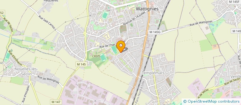 localisation de l'entreprise MONSIEUR LUDOVIC LAMBERT  WATTIGNIES