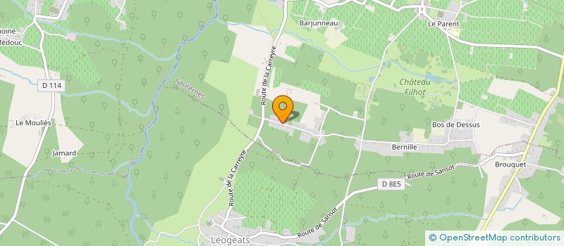 localisation de l'entreprise MONSIEUR LUDOVIC LARTIGUE  SAUTERNES