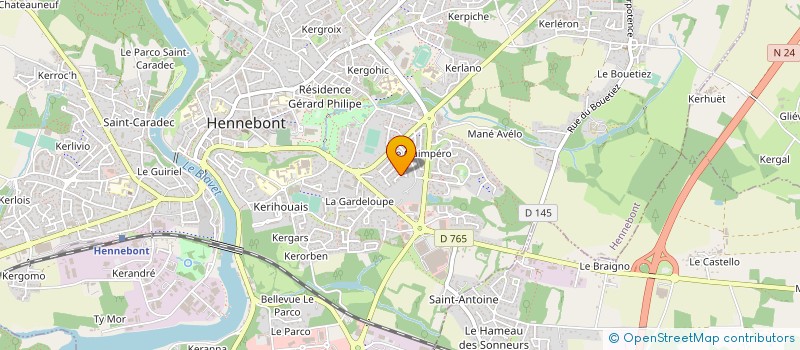 localisation de l'entreprise MONSIEUR LUDOVIC LE GUELLEC  HENNEBONT