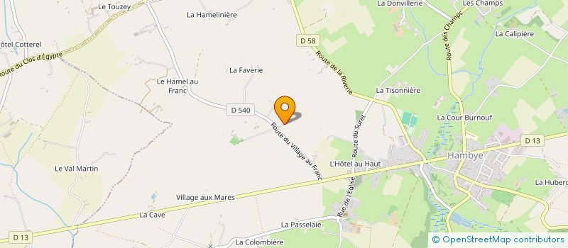 localisation de l'entreprise MONSIEUR LUDOVIC LECHEVREL  HAMBYE