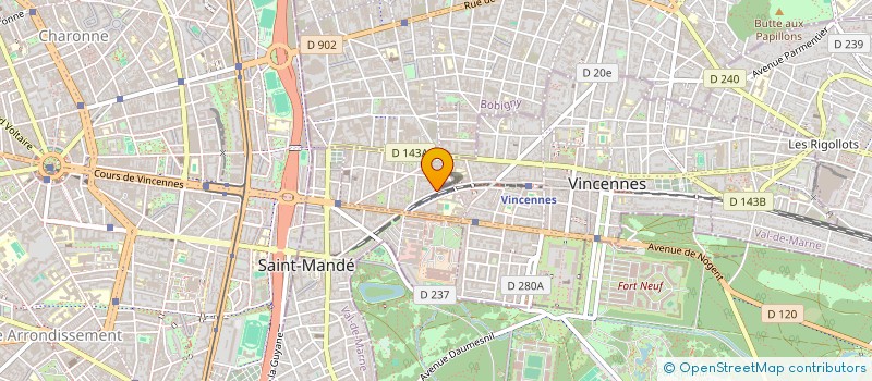 localisation de l'entreprise MONSIEUR LUDOVIC LEMARCHAND  VINCENNES