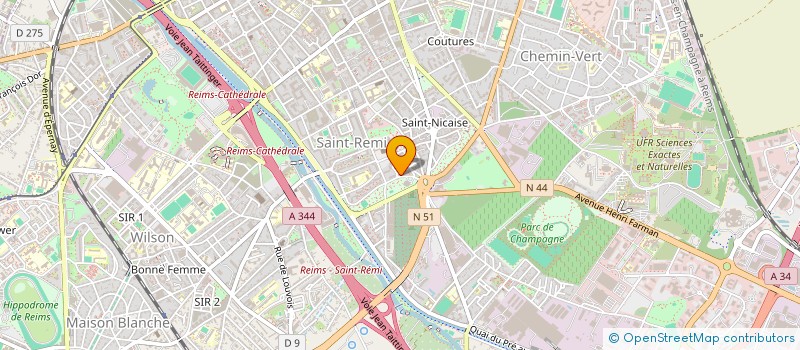 localisation de l'entreprise MONSIEUR LUDOVIC LEPOUTRE à REIMS