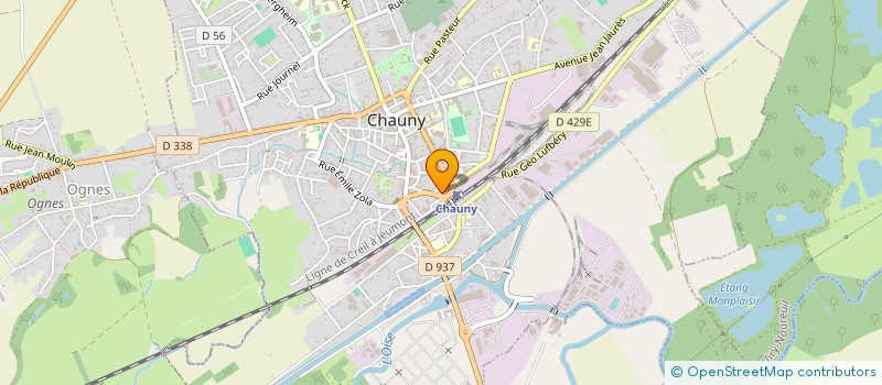 localisation de l'entreprise MONSIEUR LUDOVIC LETANG  CHAUNY