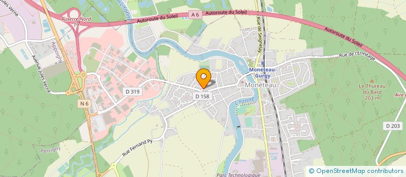 localisation de l'entreprise MONSIEUR LUDOVIC LIEGEARD  AUXERRE