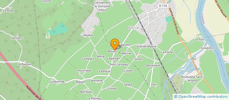 localisation de l'entreprise MONSIEUR LUDOVIC LINDA  BARSAC