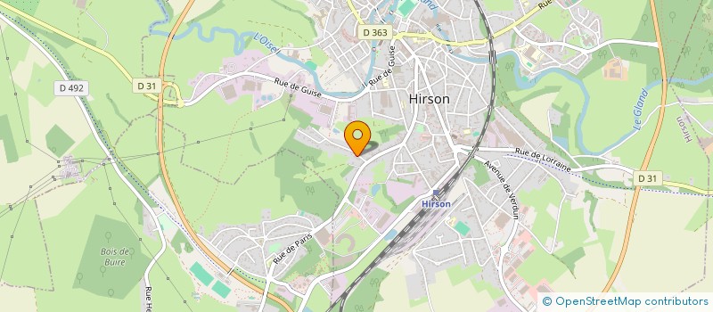 localisation de l'entreprise MONSIEUR LUDOVIC LONNOY VERSTREPEN  HIRSON