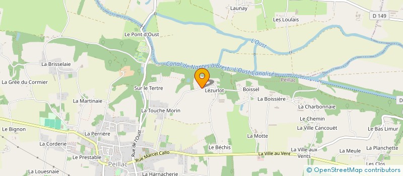 localisation de l'entreprise MONSIEUR LUDOVIC MAHIEUX  PEILLAC