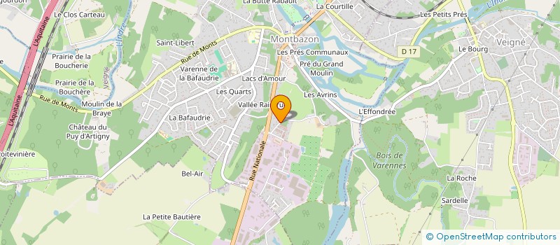 localisation de l'entreprise MONSIEUR LUDOVIC MARTIN  MONTBAZON