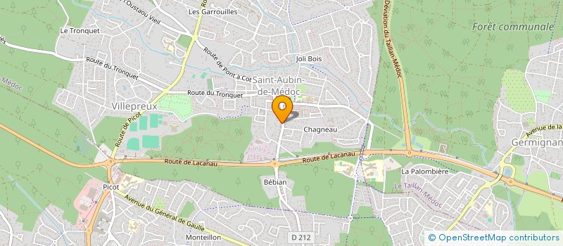 localisation de l'entreprise MONSIEUR LUDOVIC MARTINEZ  SAINT-AUBIN-DE-MEDOC