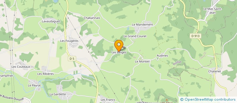localisation de l'entreprise MONSIEUR LUDOVIC MARTRENCHARD à NAILLAT
