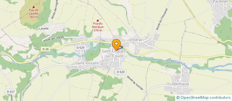 localisation de l'entreprise MONSIEUR LUDOVIC MELARD  SAINT-CIRGUES-SUR-COUZE