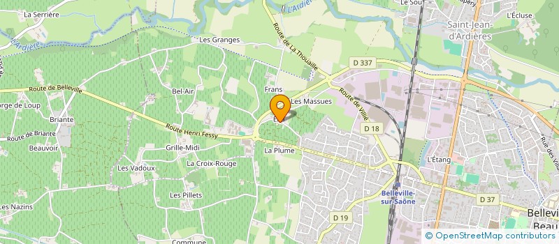 localisation de l'entreprise MONSIEUR LUDOVIC MELINAND à BELLEVILLE-EN-BEAUJOLAIS