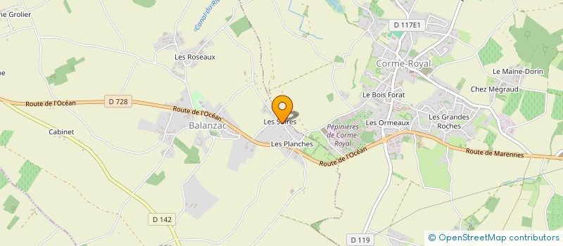 localisation de l'entreprise MONSIEUR LUDOVIC MERCIER  BALANZAC