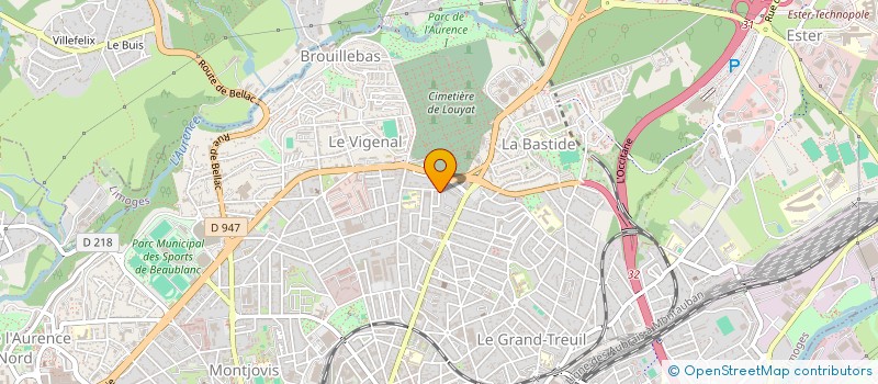 localisation de l'entreprise MONSIEUR LUDOVIC MERIGAUD à LIMOGES